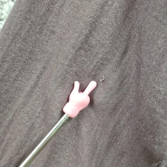 Habitat Women Textured Button Up Shirt Size Medium Lagenlook Office Flowy - Picture 4 of 14